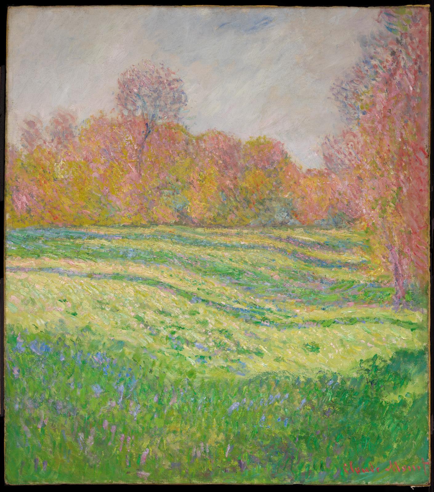 Reproduction du tableau « La prairie à Giverny - Claude Monet » par Alpha Reproduction en peinture à l’huile