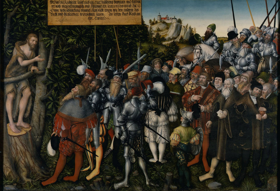 Sankt Johannes Döparens predikan - Lucas Cranach den äldre