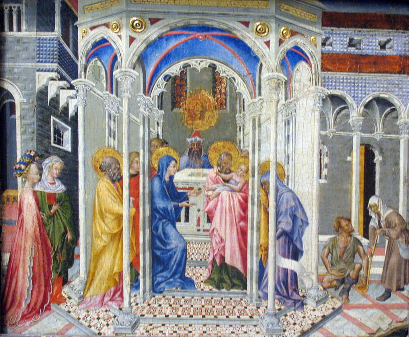 Jézus bemötande i templet - Giovanni di Paolo