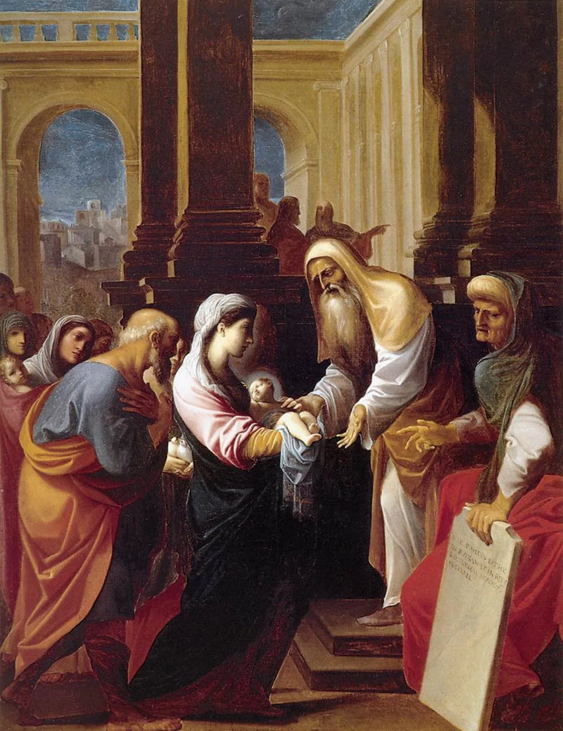 Barnet Jesus i templet - Ludovico Carracci