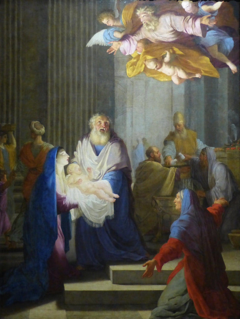 Presentatören vid templet - Eustache Le Sueur