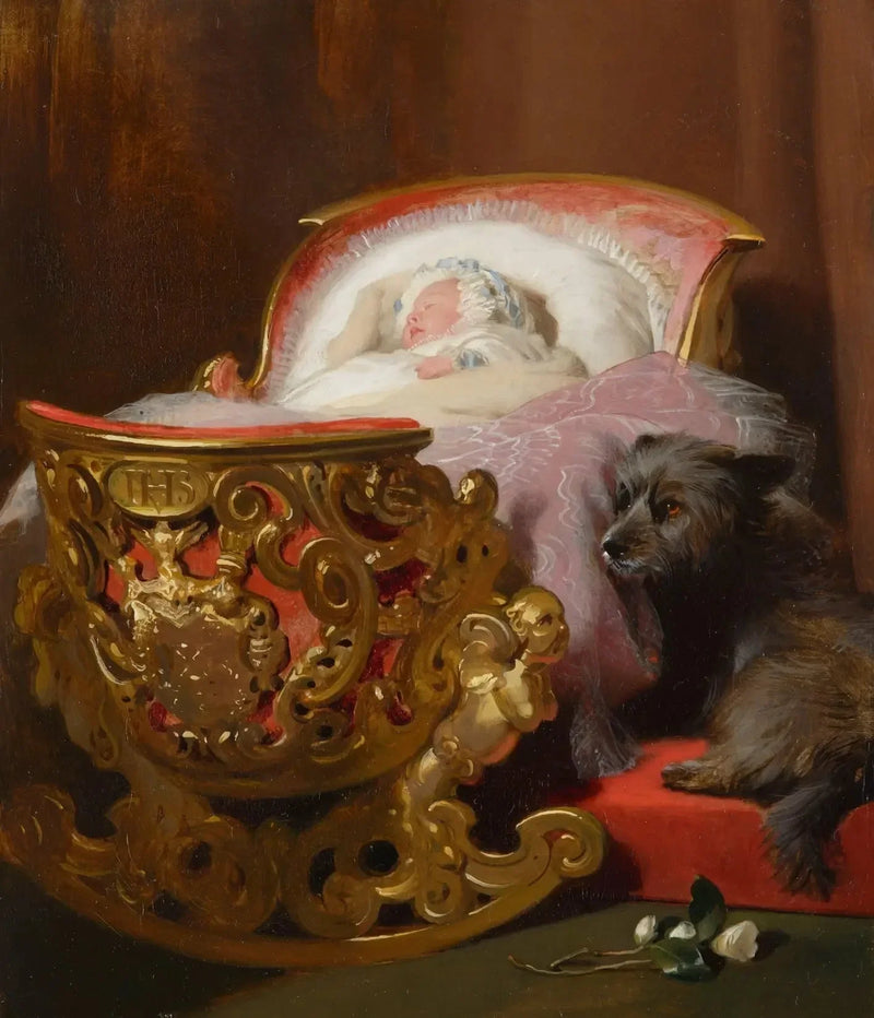 Prinsessan Alice sovande - Edwin Henry Landseer
