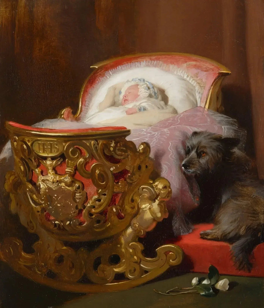 Prinsessan Alice sovande - Edwin Henry Landseer