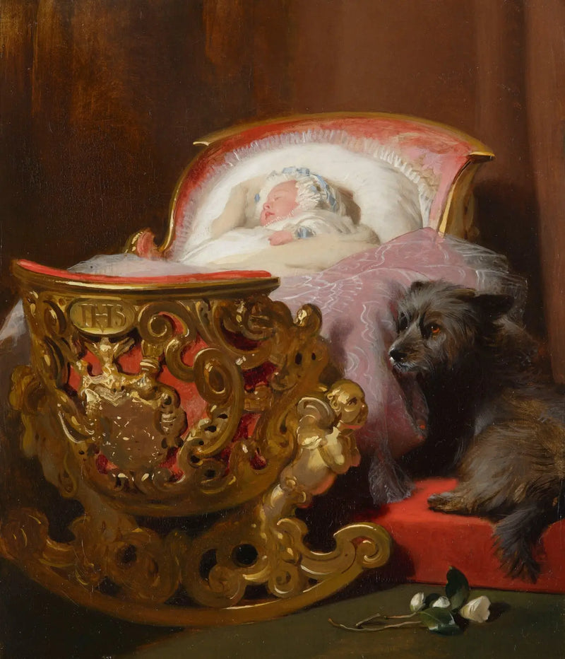 Prinsessan Alice sovande - Edwin Henry Landseer