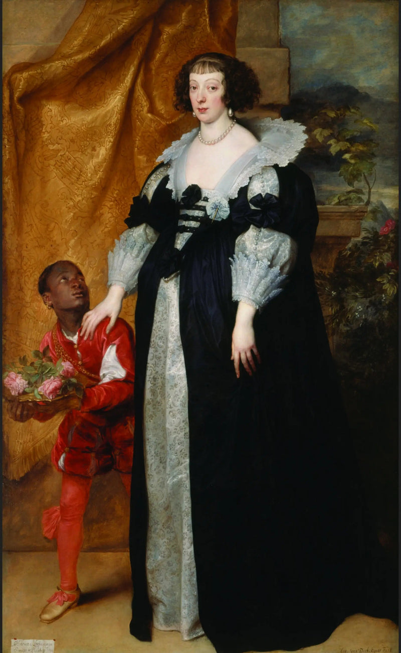 Prinsessan Henriette av Lorraine (1611-1660), tillsammans med en page - Antoine van Dyck