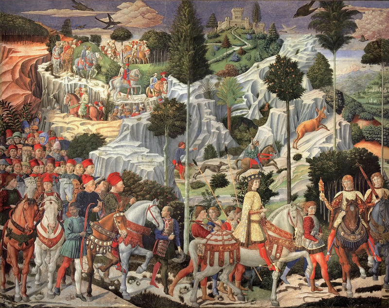 Processionen av den unge kungen - Benozzo Gozzoli