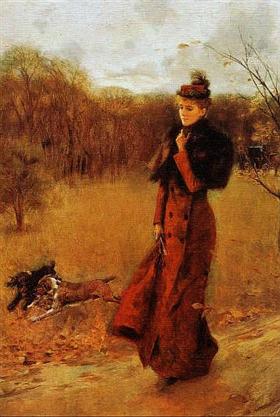 Promenad i parken - Giovanni Boldini