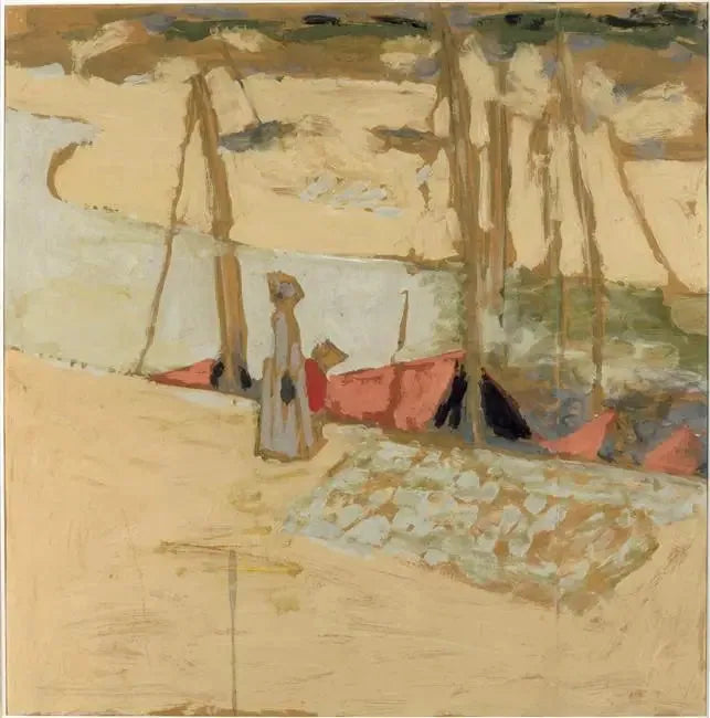 Promenad i hamnen - Édouard Vuillard