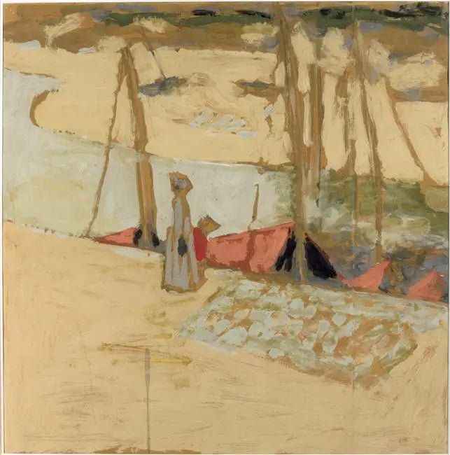 Promenad i hamnen - Édouard Vuillard