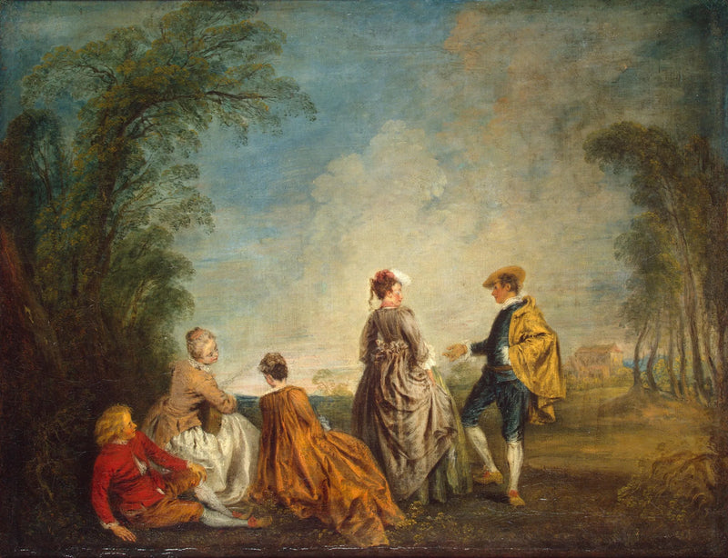 Den pinsamma propositionen - Antoine Watteau