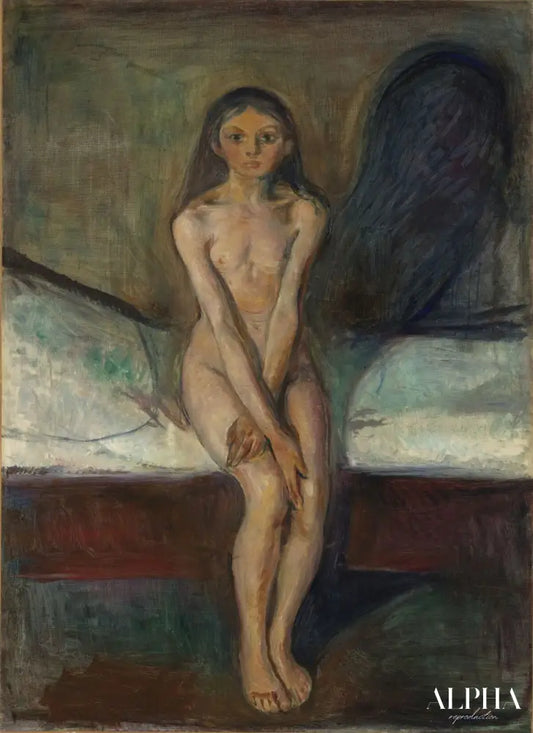 La puberté - Edvard Munch - Reproductions de tableaux et peintures haut de gamme