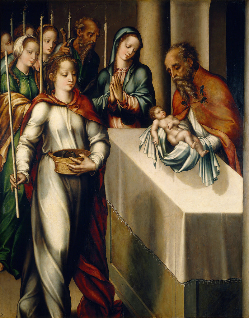 Virgins rening eller Presentationen i templet - Luis de Morales