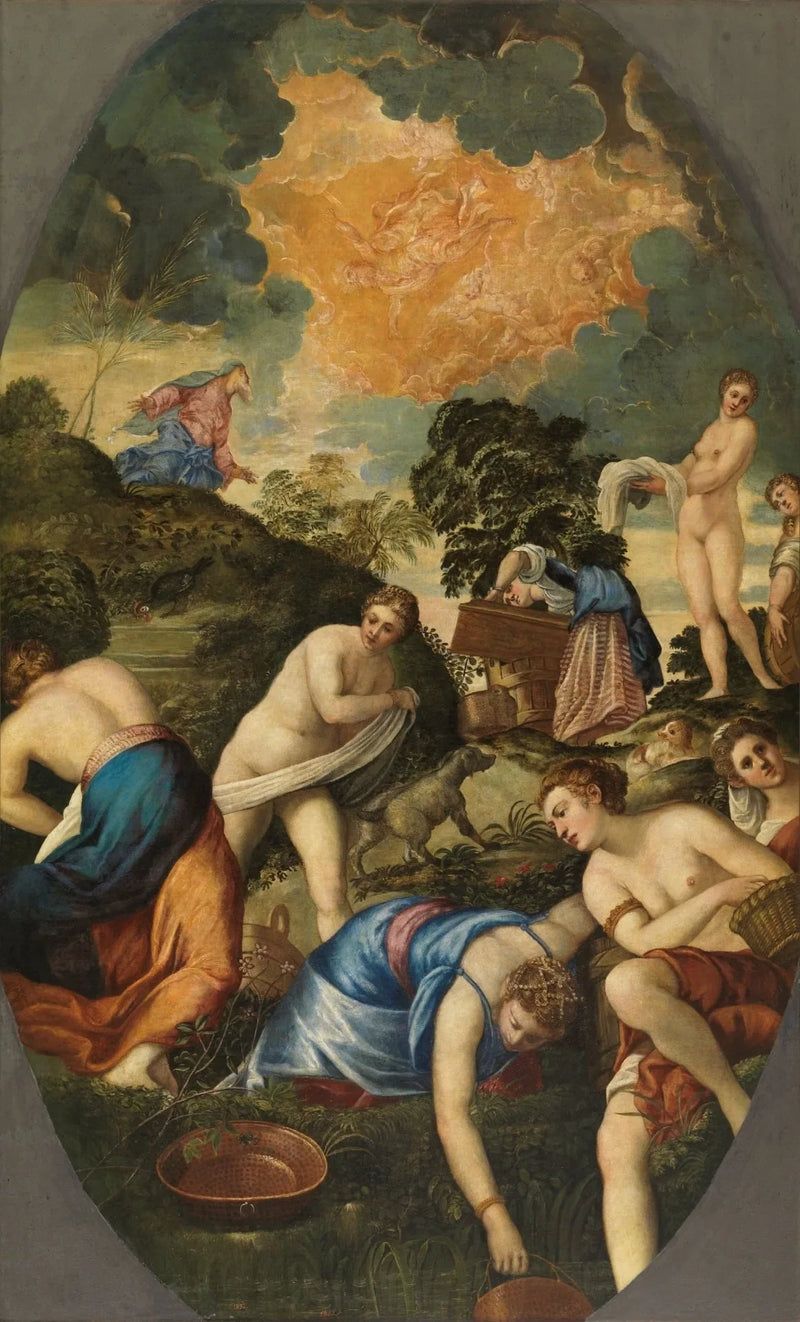 Reningen av midjanitiska jungfrurna - Jacopo Tintoretto