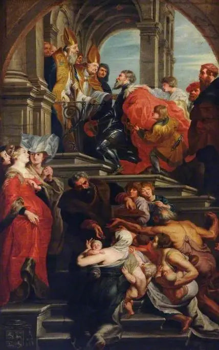 Saint Bavons mottagning, Gandas skyddshelgon - Peter Paul Rubens
