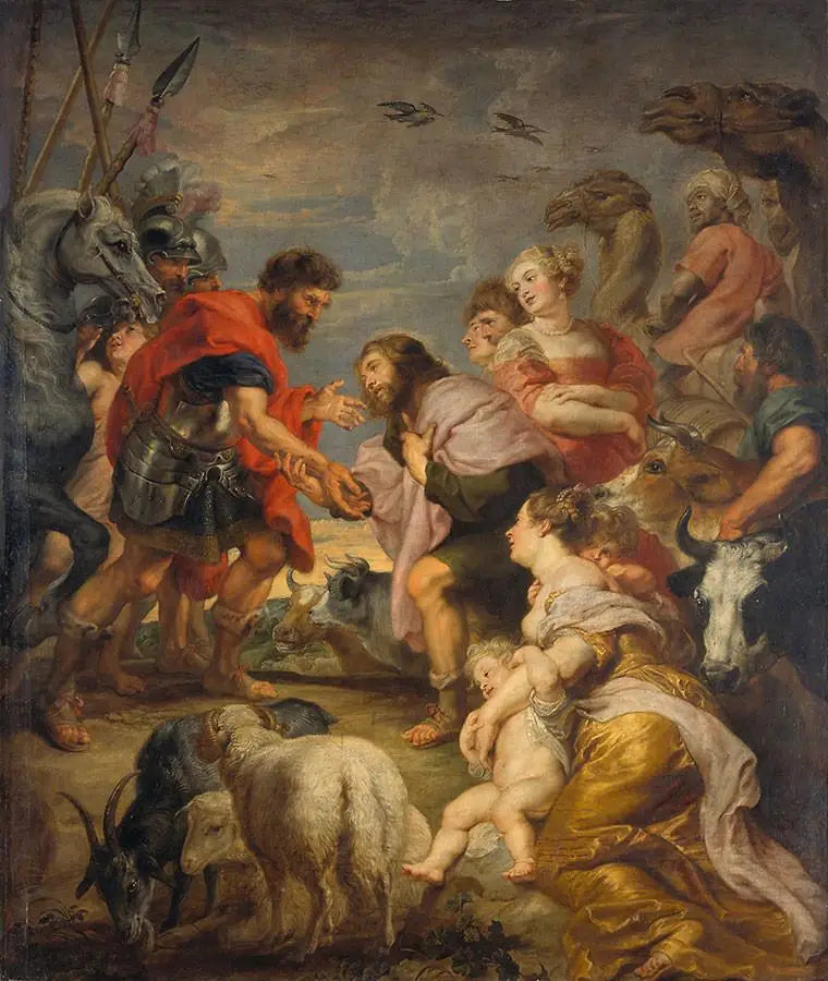 Esaus och Jakobs försoning - Peter Paul Rubens