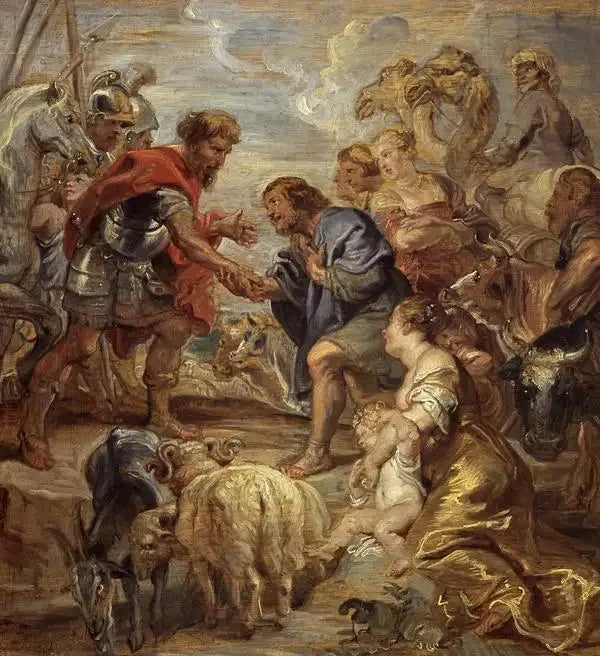 Jakobs och Esaus försoning - Peter Paul Rubens