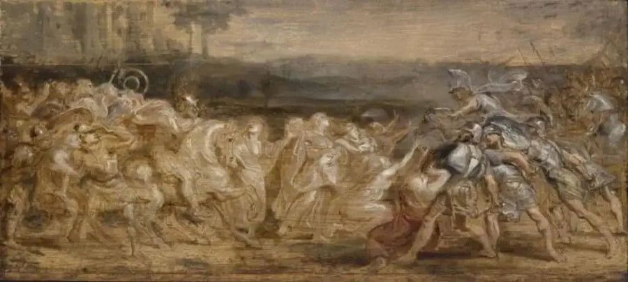 Romarnas och Sabinerna förening - Peter Paul Rubens