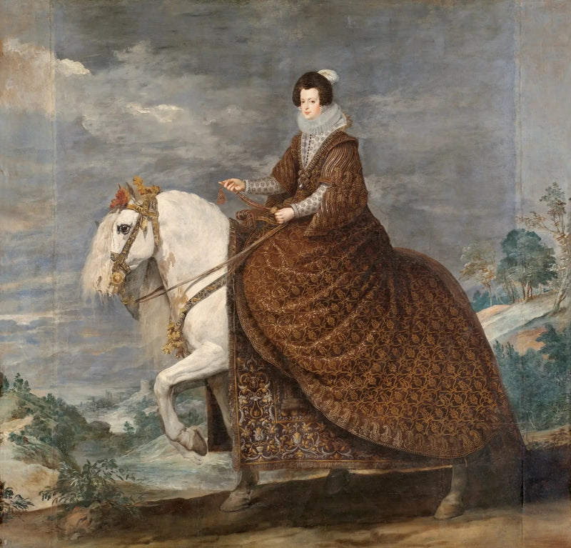 Kungen Isabelle av Frankrike på häst - Diego Velázquez