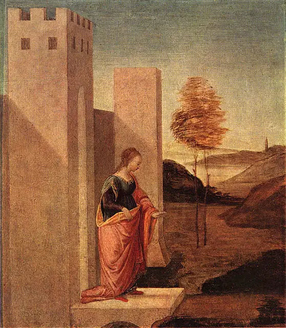 Drottning Vashti lämnar det kungliga palatset - Sandro Botticelli