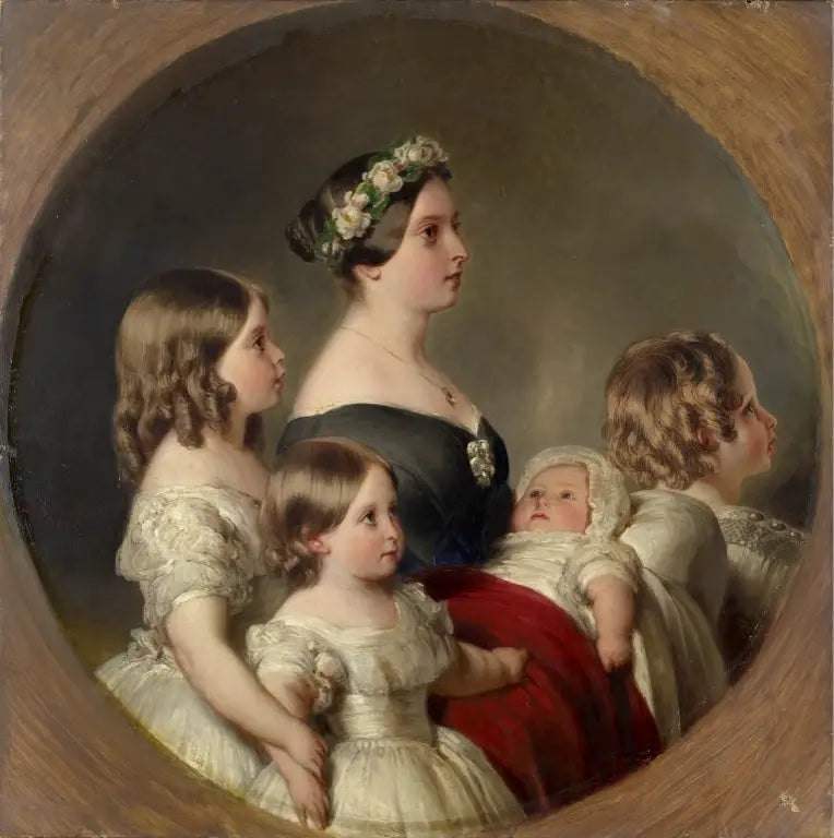 Queen Victoria (1819-1901) med sina fyra äldsta barn - Franz Xaver Winterhalter