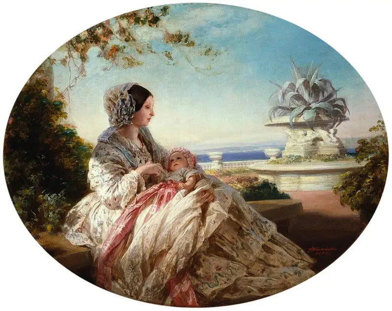 Kungen Victoria med prins Arthur - Franz Xaver Winterhalter