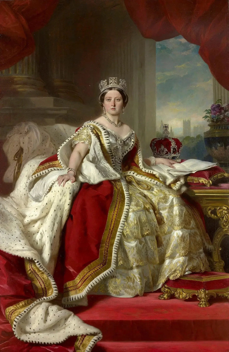 Drottning Victoria i kröningsdräkt - Franz Xaver Winterhalter