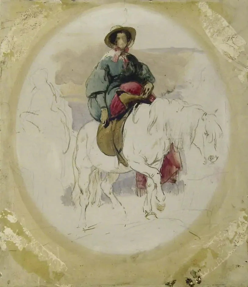 Drottning Victoria på en höglandshäst - Edwin Henry Landseer