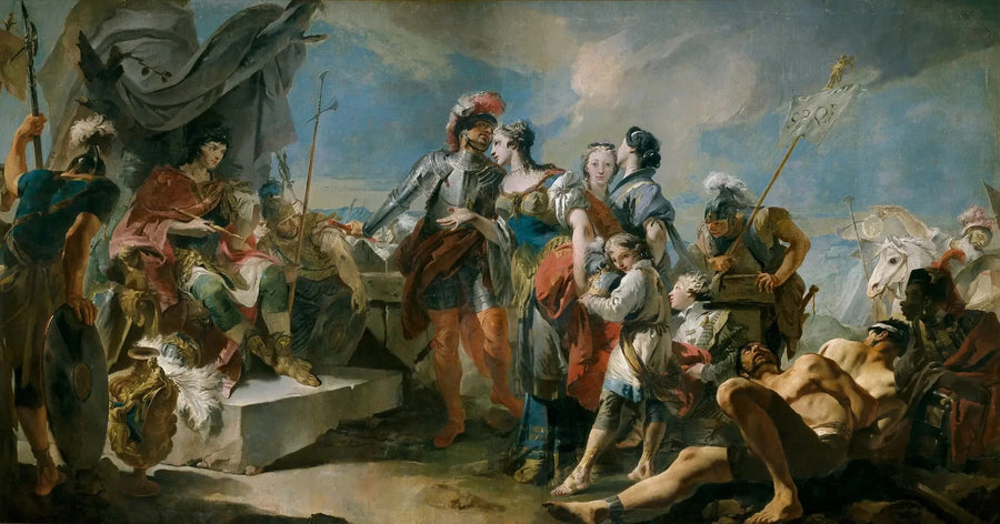 Drottning Zenobia framför kejsaren Aurelian - Giovanni Battista Tiepolo