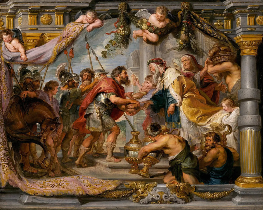 Abrahams möte med Melkisedek - Peter Paul Rubens