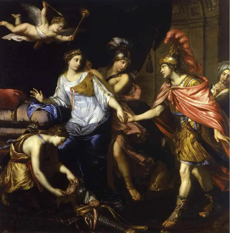Alexanders möte med Amazonernas drottning - Pierre Mignard