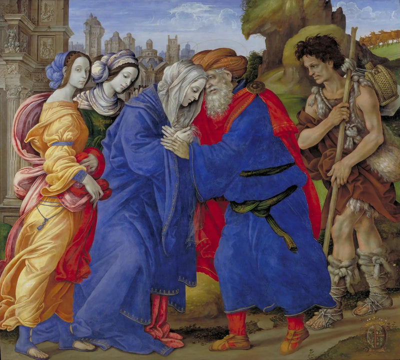 Anne och Joakims möte vid Gyllene porten - Filippino Lippi