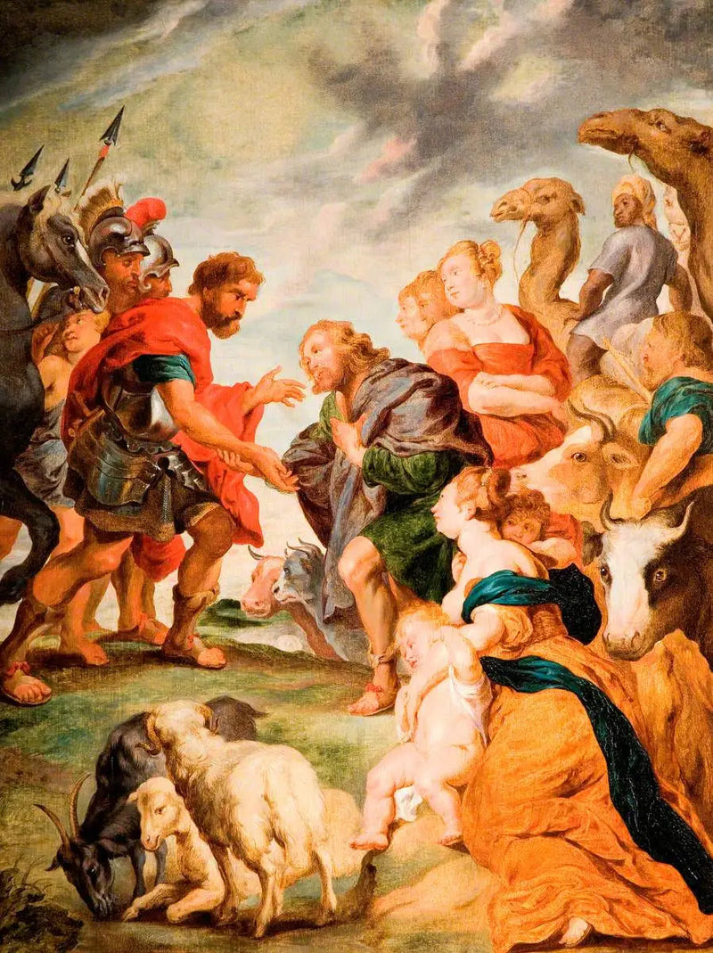 Esau och Jakob möte - Peter Paul Rubens