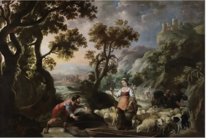 Jacob och Rachels möte vid brunnen - Bartolomé Esteban Murillo