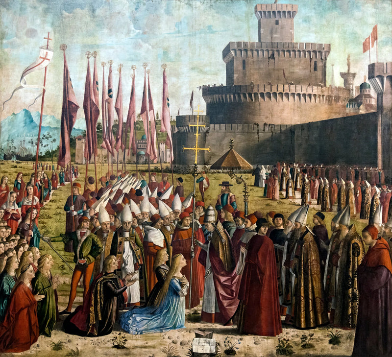 Pilgrimerna möter påven Cyriaque - Vittore Carpaccio