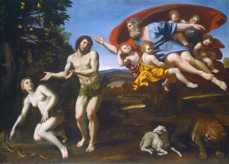 Adams och Evas tillrättavisning - Domenichino