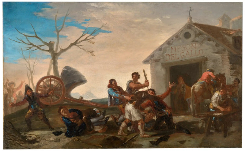 La Bråket i Mesón del Gallo - Francisco de Goya