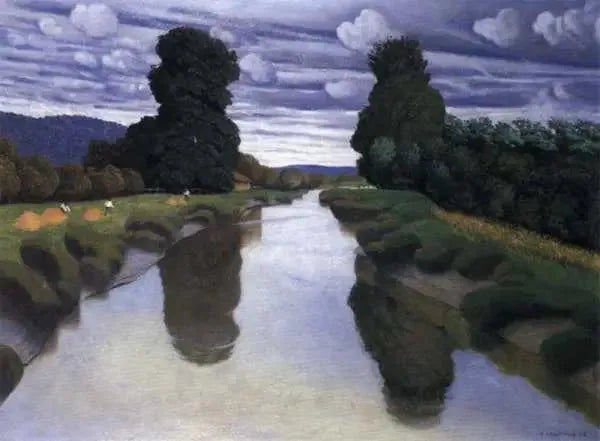 Risle nära Berville - Félix Vallotton