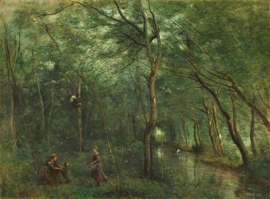Den gröna floden - Jean-Baptiste Camille Corot