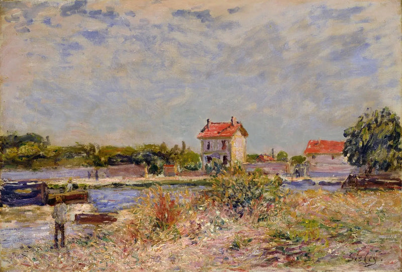 Loingfloden i Saint-Mammes - Alfred Sisley