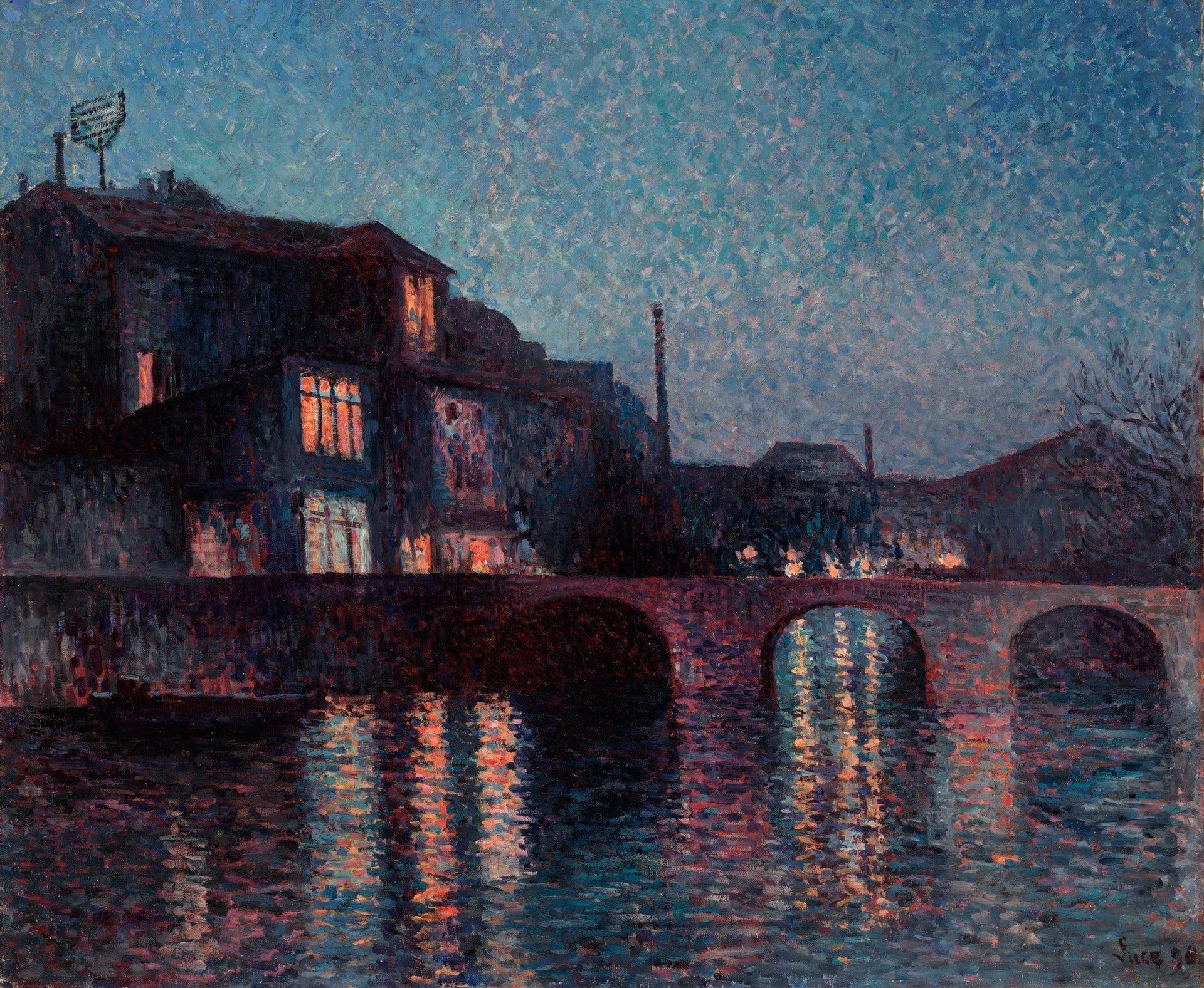 La rivière Sambre à Charleroi - Maximilien Luce image 1 reproduction d’œuvre d’art à l’huile