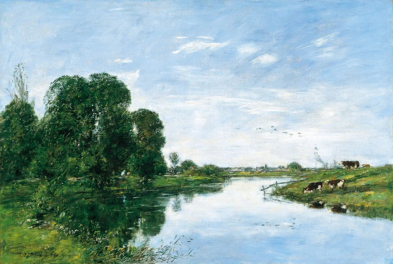 Floden Touques i Saint-Arnoult - Eugène Boudin