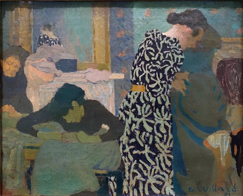 Kläningen med blommönster - Édouard Vuillard