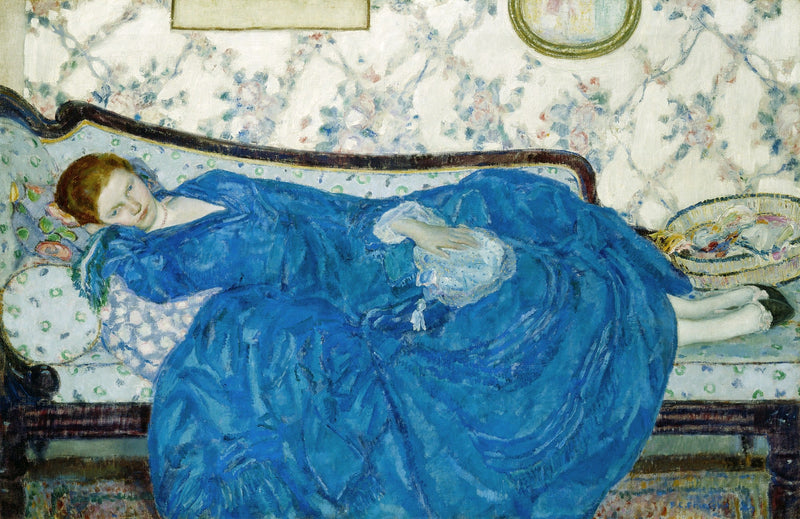 Den blå klänningen - Frederick Carl Frieseke