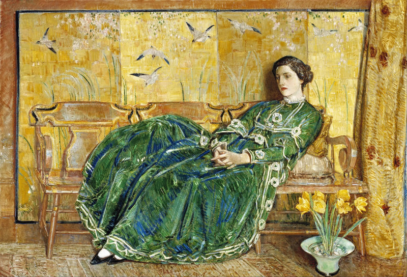 Den gröna klänningen - Childe Hassam