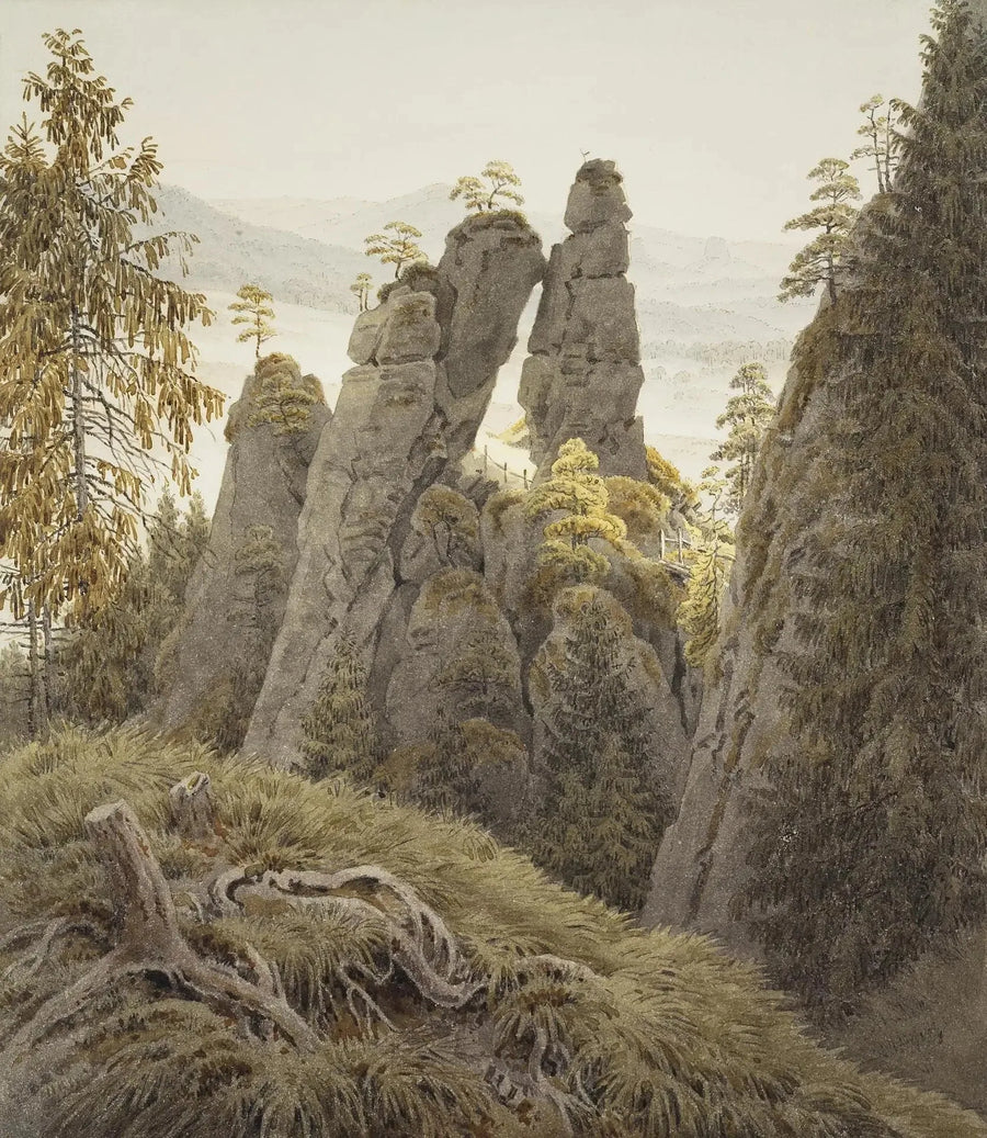 Klippan i Neurathen - Caspar David Friedrich