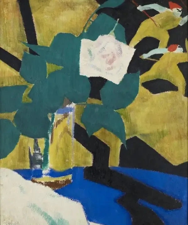 Ros och den lackerade skärm - Francis Cadell