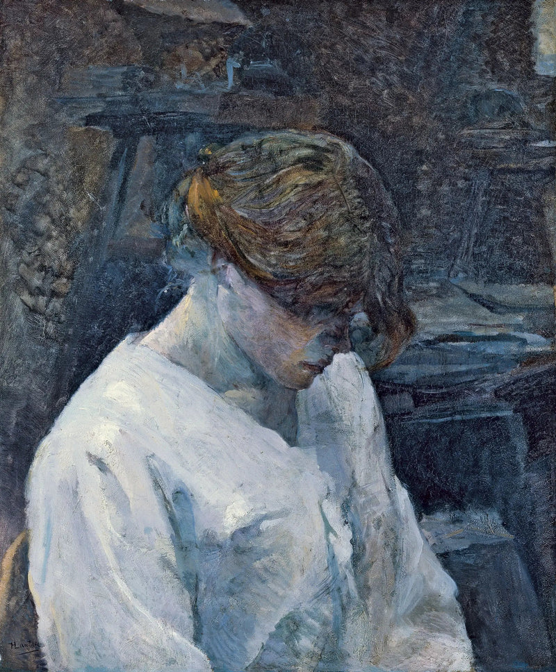 Den rödhåriga i vit blus - Henri de Toulouse-Lautrec