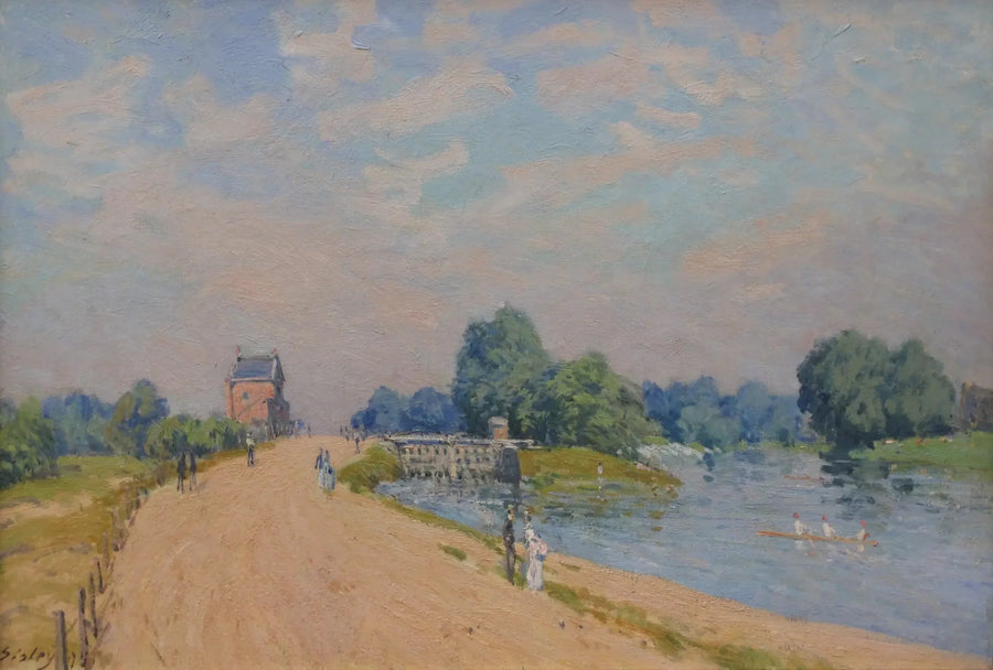 Vägen till Hampton Court i Molesey - Alfred Sisley