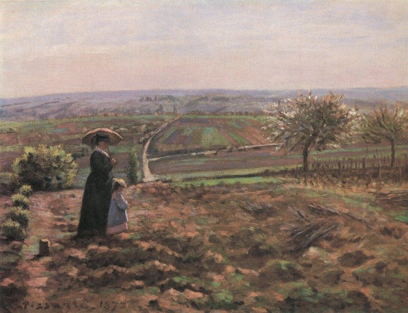 Vägen till Rouen, höjderna av Hautil, Pontoise - Camille Pissarro
