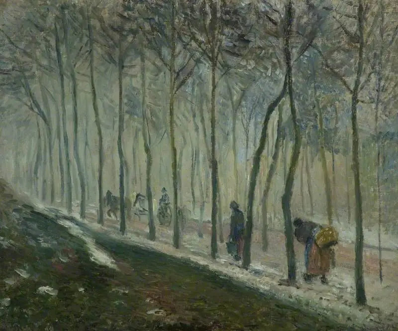 Vägen, snöeffekt - Camille Pissarro
